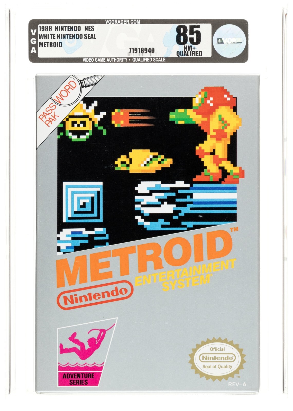 Metroid 1987 Nintendo NES SEALED VGA 85 Qualified Oval SOQ
