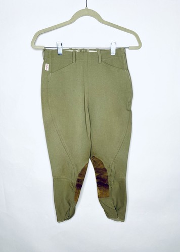 VTG The Tailored Sportsman Green Riding Habits Pants Made in USA Sz 26W X 22”L