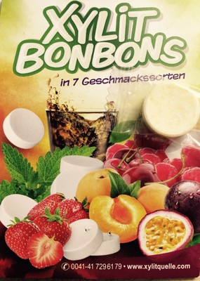 Xylit-Bonbons in 7 verschiedenen Sorten 100% Xylit / 0% Zucker