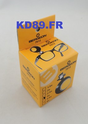 Bergeon 7913-3 X 3.3  Watchmaker Eyeglass with clip for glasses