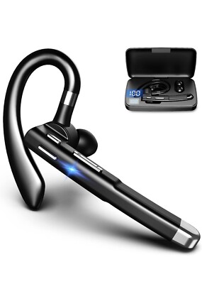 Bluetooth Headset for Cell Phones 500Hrs Standby Time with LED Charging Case 270