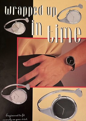 New Scandinavian Stainless Steel Ladies Bangle Watch. Mirror/Black/Brushed Dial 