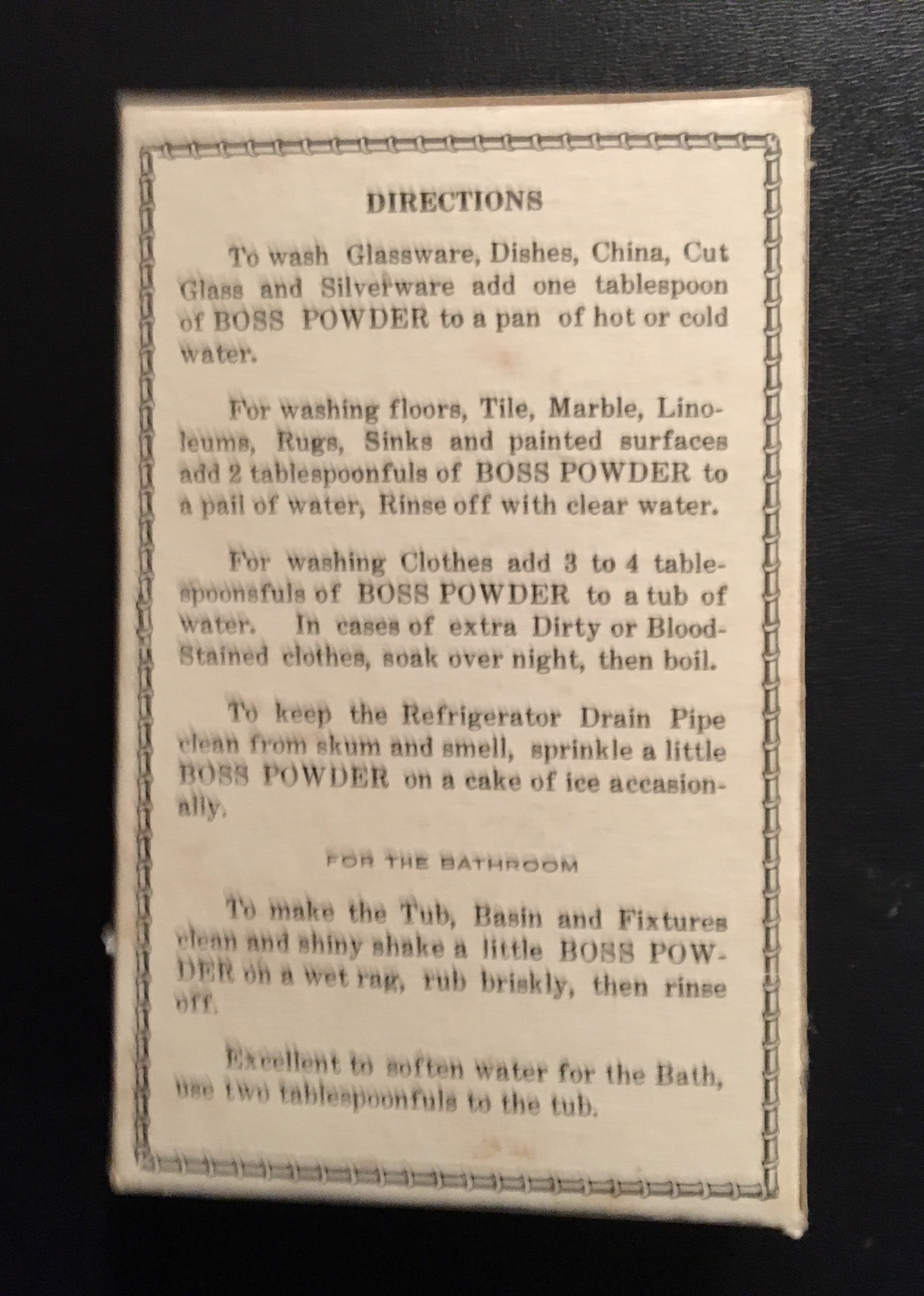 1940's The Boss Powder Box UNUSED  