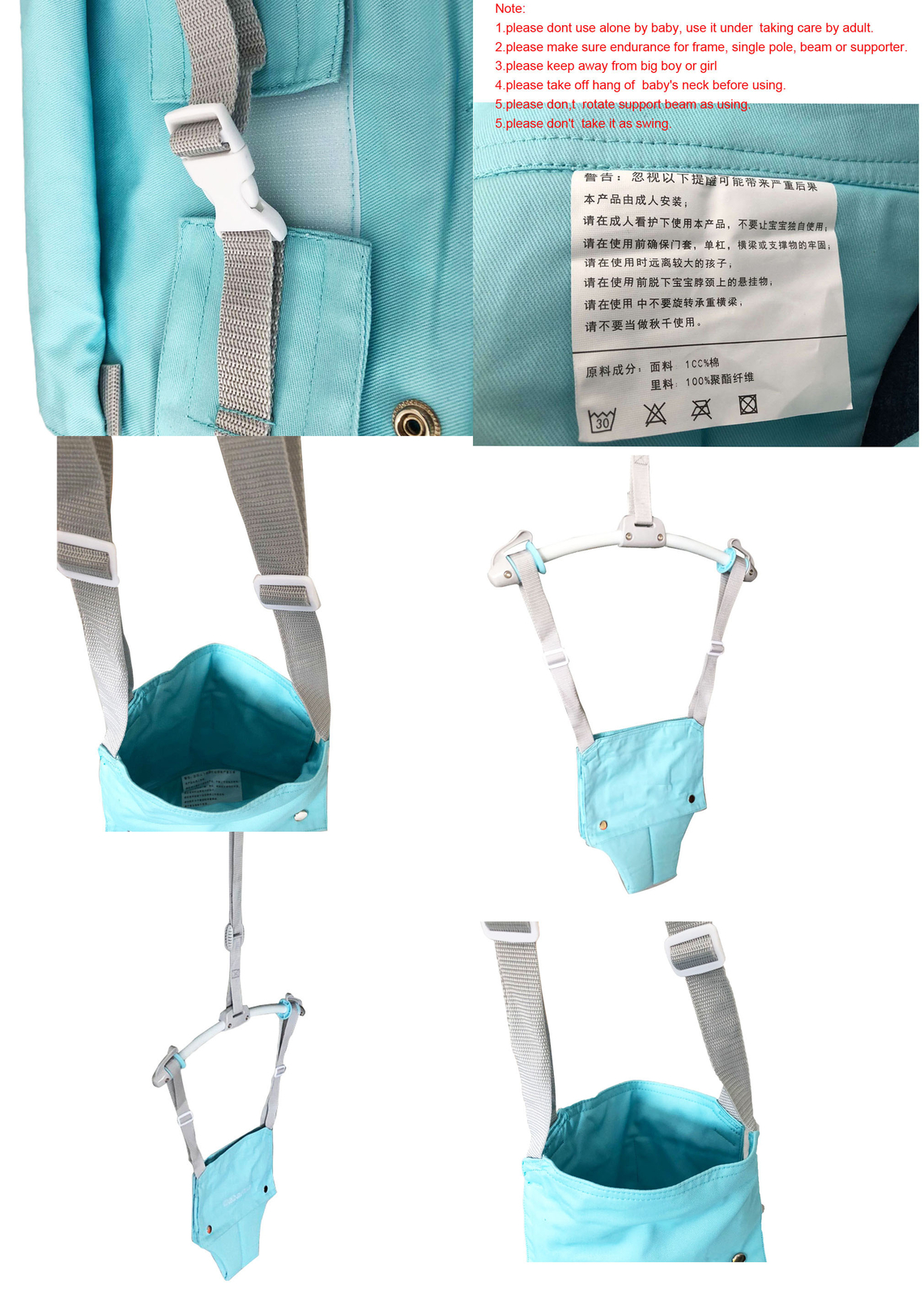 Baby Doorway Jumping Bouncers Activity Swing Adjustable Strap Seat Exercise Jump