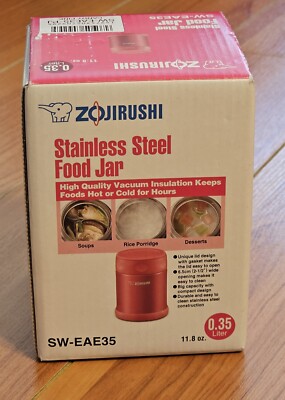 Zojirushi Stainless Steel Food Jar 11.8 Oz .35l SW-EAE35 Candy Pink New In Box