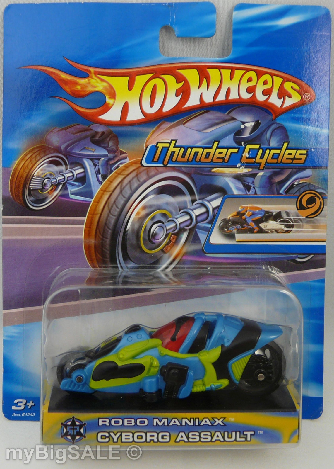 Thunder Cycles Robo Maniax Cyborg Assault Mattel 1/64 Motorcycle 2004