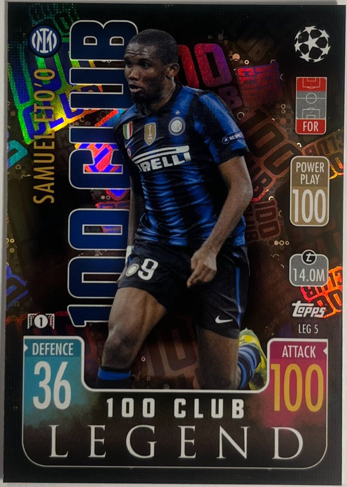 Topps Match Attax Extra 21-22 Samuel Eto'o 100 Club Legend
