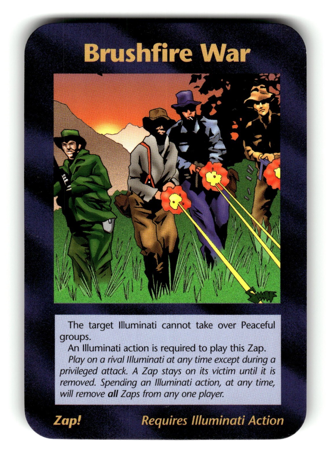 Brushfire War Card INWO Illuminati New World Order Assassins Game