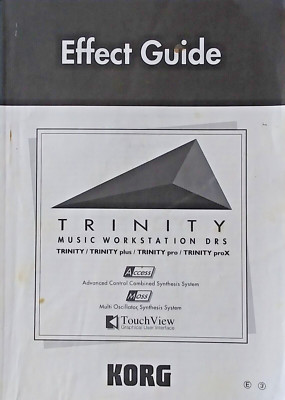 Korg Effect Guide Manual Book for Trinity Trinity plus Trinity pro proX VG Cond.
