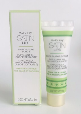 New In Box Mary Kay Satin Lips White Tea & Citrus Shea Sugar Scrub ~ Fast Ship