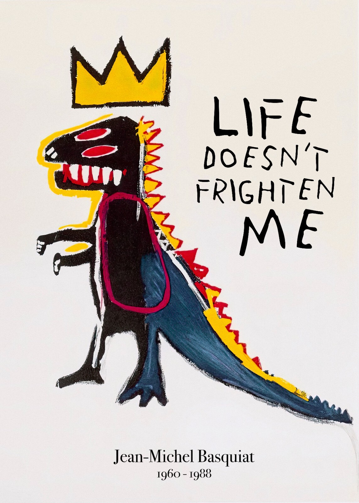 Petit Dinosaure aux yeux rouges - Affiche J-M. Basquiat