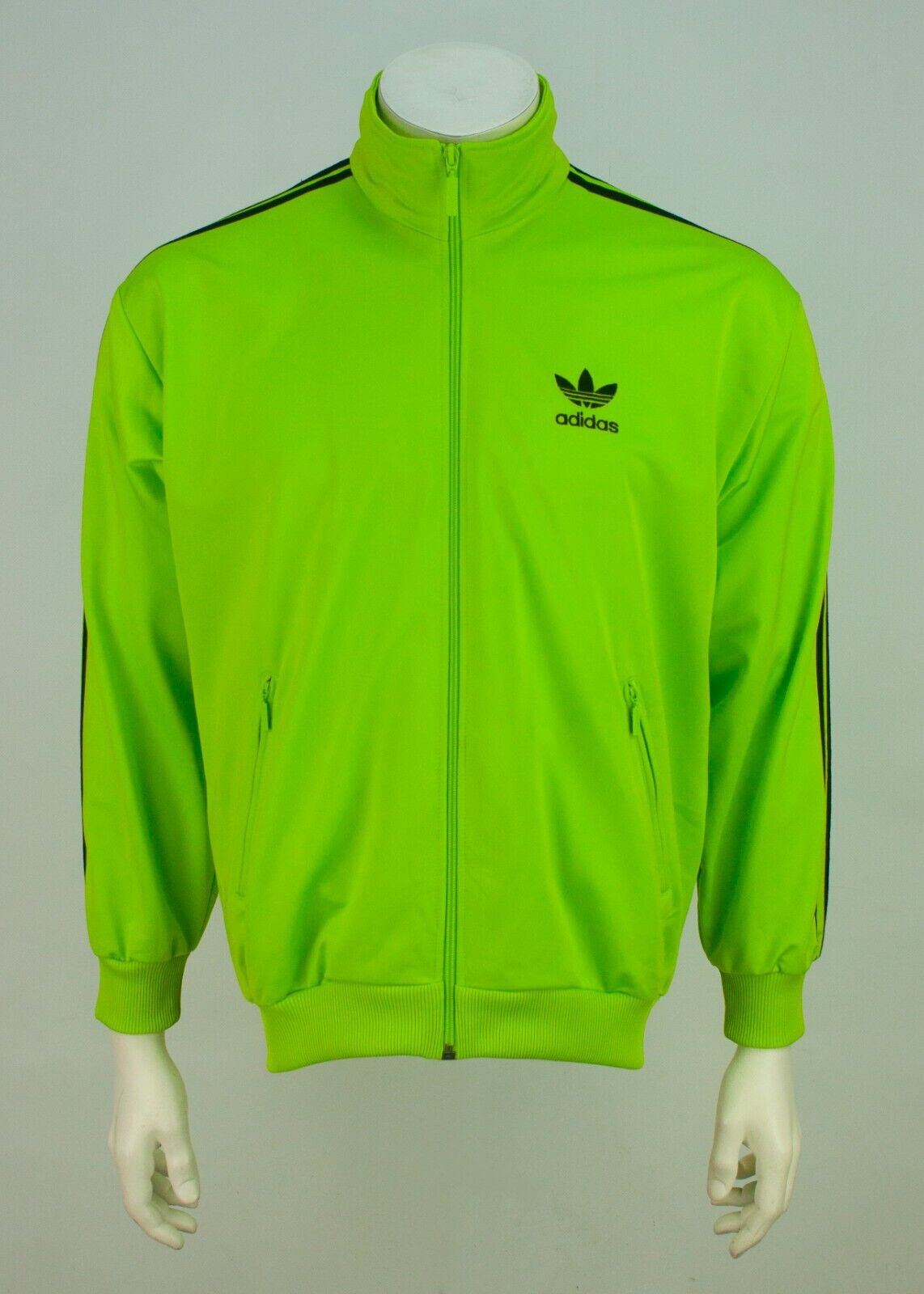 Vintage 90s Adidas Full Zip Track Top Jacket Neon Green Size S Firebird Trefoil Vintage 90s Adidas Full Zip Track Top Jacket Neon Green Size S Firebird Trefoil