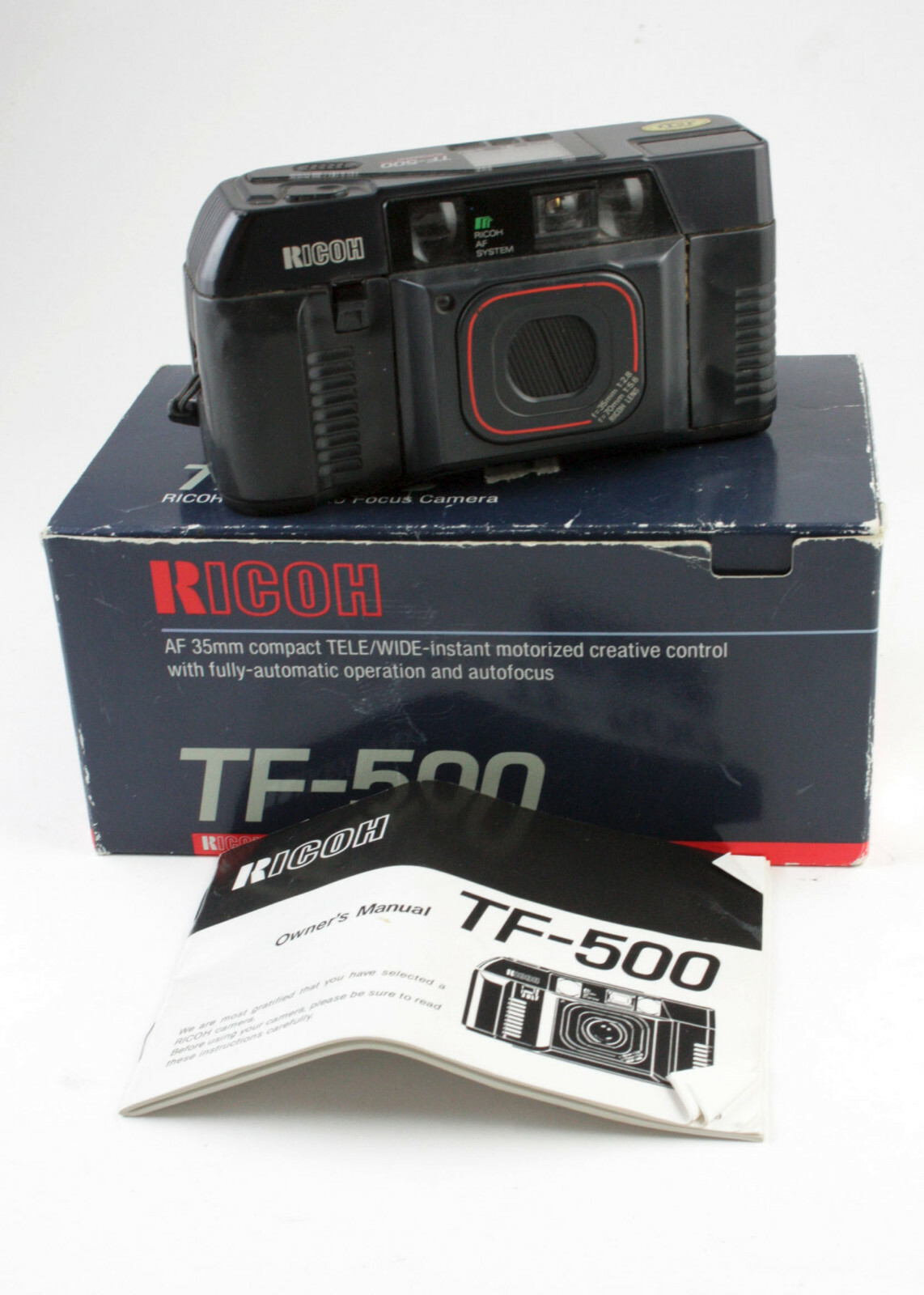 Ricoh - TF-500 Point & Shoot 35mm AF Camera w/Box & Manual