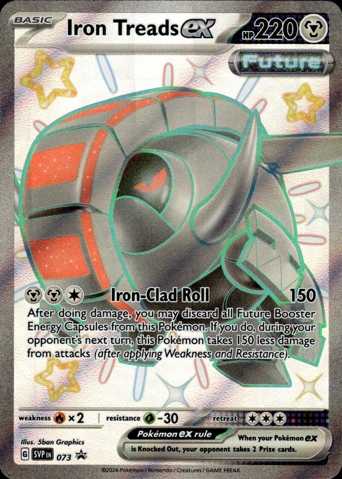 Pokemon Paldean Fates Black Star Promo Shiny Ultra Rare Iron Pokemon Paldean Fates Black Star Promo Shiny Ultra Rare Iron
