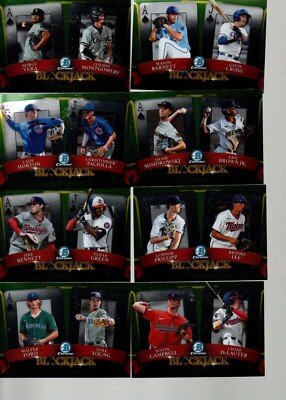 2022 Bowman Chrome Draft Blackjack Complete Set BJ1 - BJ10  Baseball