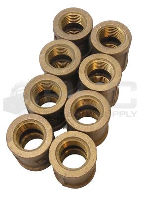 LOT OF 8 NEW 11/16'' BRASS STRAIGHT CONNECTOR FITTING FEMALE THREAD