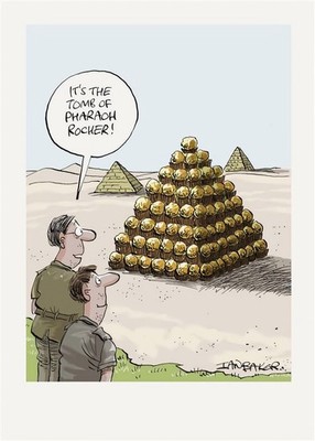 Happy Birthday Card Tomb Of Pharaoh Rocher Funny Humour Joke Open Male Female