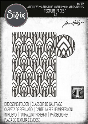 Sizzix Arched 3D Embossing folder #665459 Retail $9.99 designer Tim Holtz