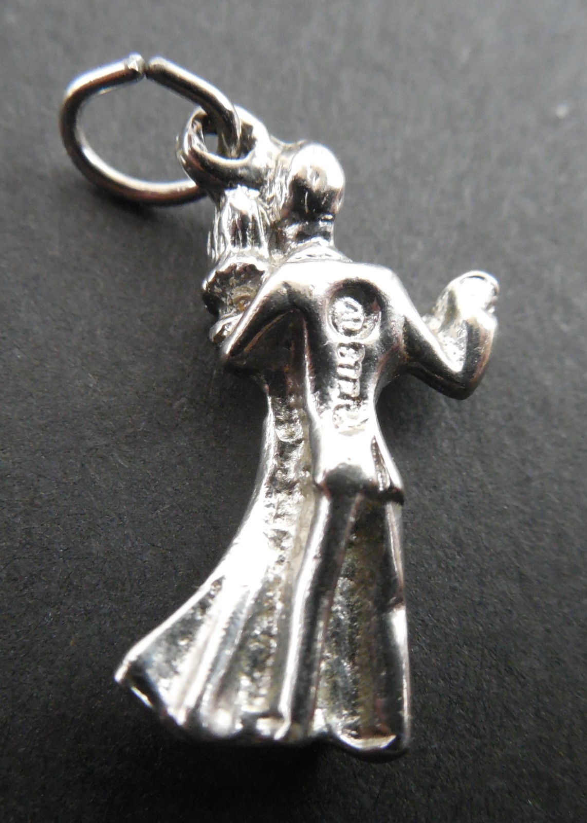 Vintage - Ballroom Dancers - Bride & Groom - 3D Sterling Silver Charm - #1400L