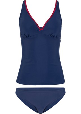 Damen Tankini Oberteil in leichter A-Form in schwarz/weiß  Gr. 38 Cup A+B - Neu