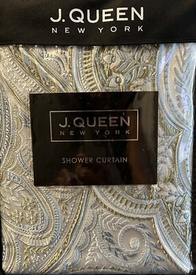 J Queen New York Shower Curtain Allora Blue,