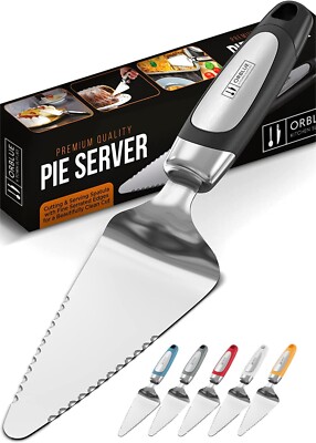 Stainless Steel Pie Server, Cake Cutter Kitchen Tool, Serrated on Both Sides