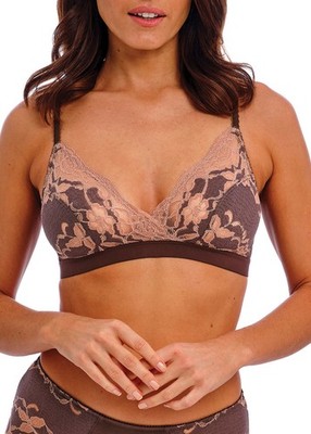 Reggiseno bralette Wacoal Florilege Chocolate taglia M