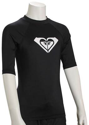 

Рашгард Roxy Girls Whole Hearted SS — антрацит — новинка, Черный
