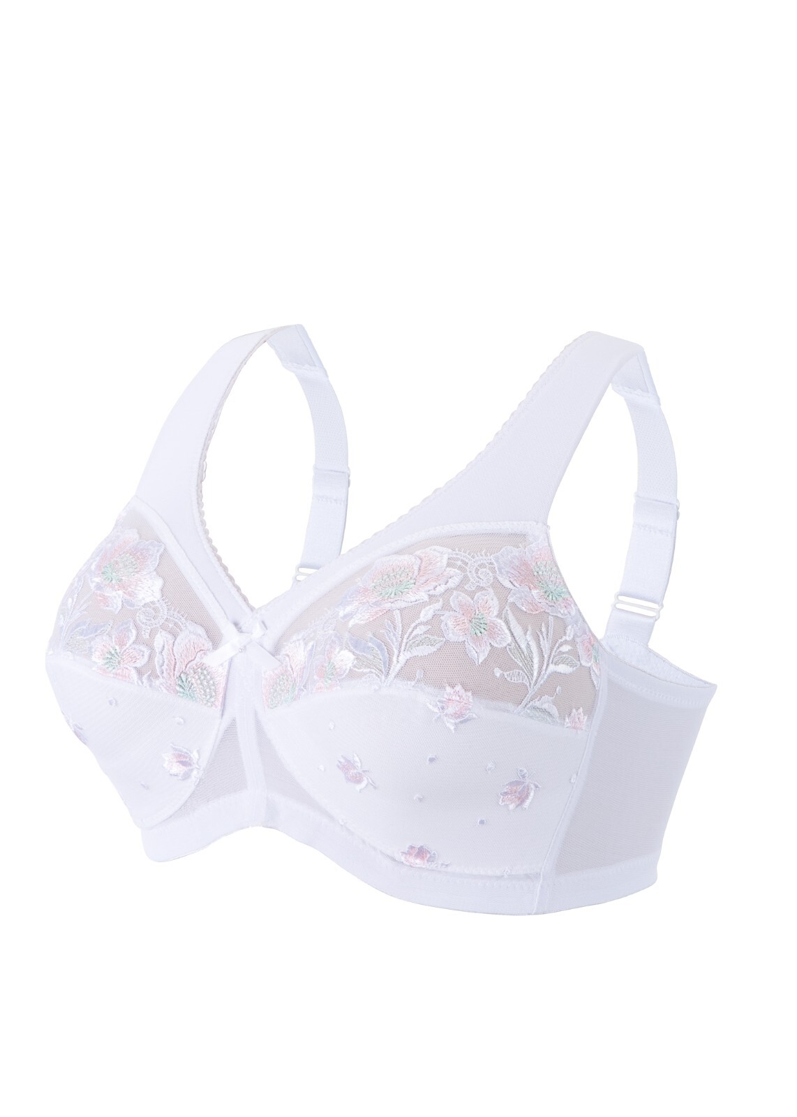 MAGIC (UPLIFT!) $45 Bra ~Gorgeous Embroidery~ FULL-FIGURE & PLUS-SIZES White NEW