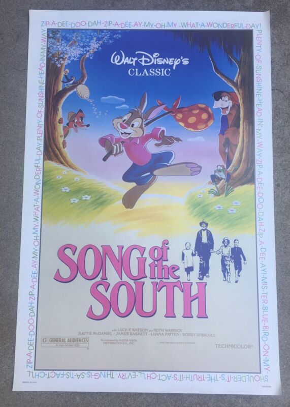 Original 1986 Walt Disney’s “Song of the South” One Sheet Movie Poster, Rolled