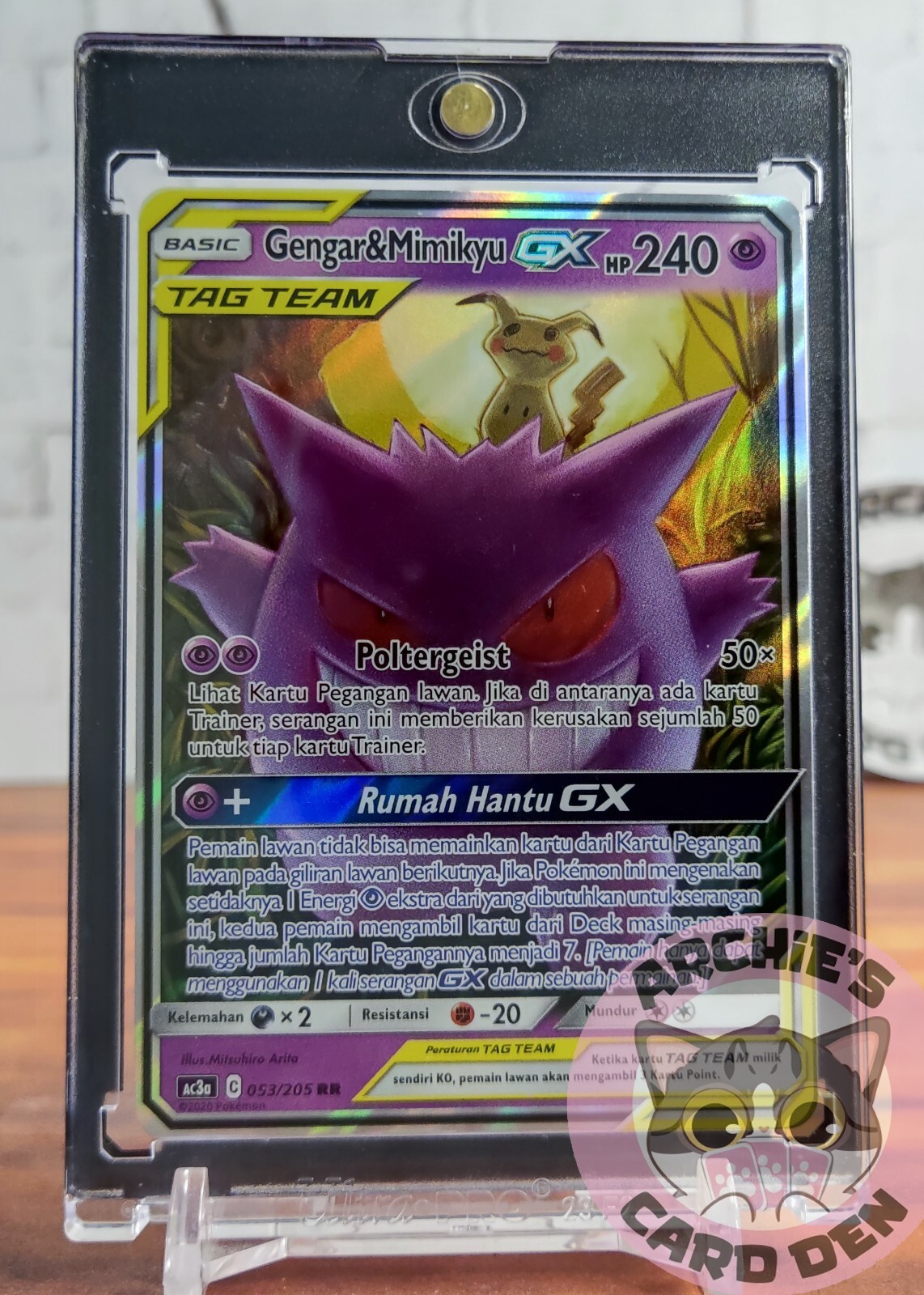 Pokemon Card Indonesia Gengar & Mimikyu GX Tag Team Foil RR