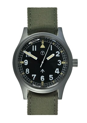 Pre-owned Mwc W10s 1940's To 1960's General Service Watch Cream Retro Dial 24 Jewels
