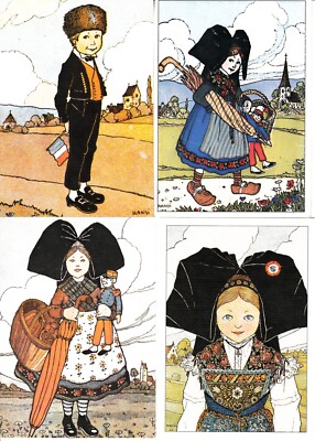 CPA - ALSACE - HANSI - LOT DE 4 CARTES à découvrir