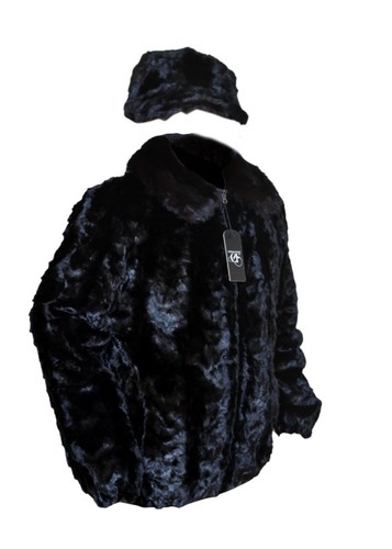 Pre-owned Handmade Man's Real Mink Fur Bomber Jacket Coat All Sizes Cream Off White Pre Sale In Brown