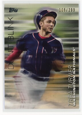 Trea Turner 2018 Topps Update Don't Blink DB-9 Black Parallel 106/299