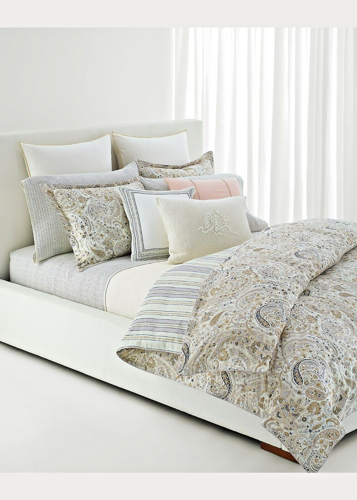 ラルフローレン　RALPH LAUREN ONE DUVET COVER Ralph Lauren Home Elisabetta Sage Duvet Cover , FULL-QUEEN