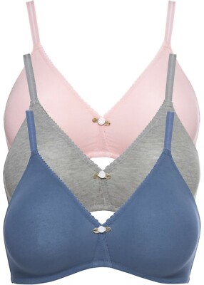 BH ohne Bügel mit Bio-Baumwolle, Größe 85 B, Grau, NEU