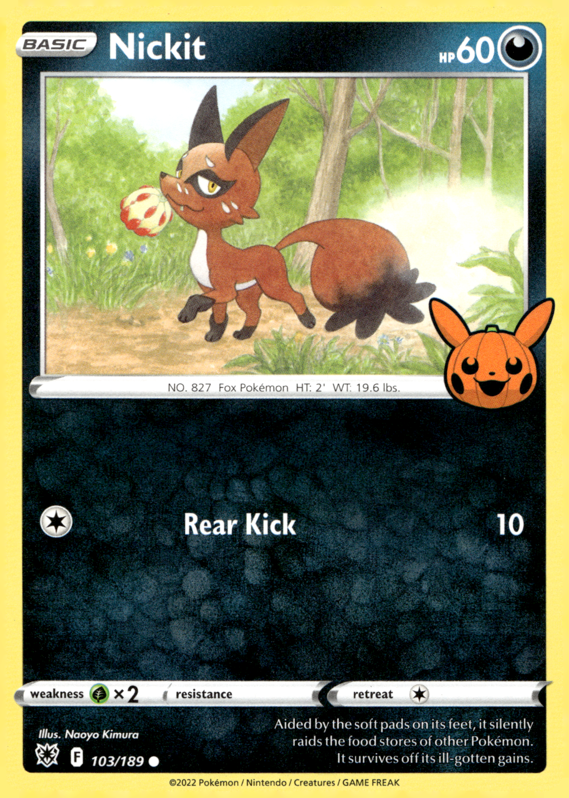 ポケモンカード Nickit 103/189 HP60 Pokemon TCG Nickit 103/189 Halloween | eBay