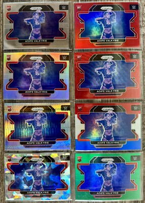 2022 WWE Prizm 8x Aoife Valkyrie Rookie Lot Red Wave Silver Ice Hyper Green