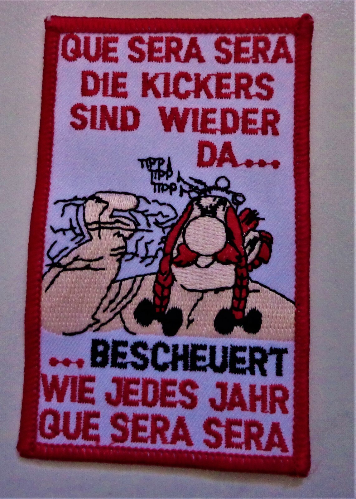 Alter Anti Aufnäher Offenbach + QUE SERA. + Fan Kutte Block 90er Kurve Frankfurt