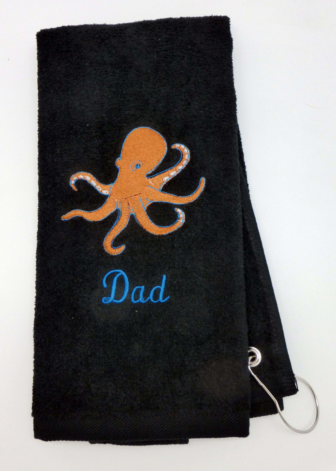Personalized Embroidered Golf/Bowling Towel The Octopus