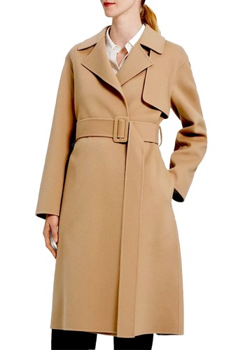 【Theory】wool-cashmere blend wrap coat コート Beige Double-Face Wool-Cashmere Wrap Trench Coat | Theory
