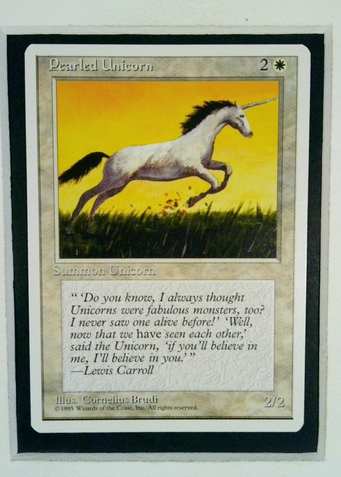 Pearled Unicorn Common 4th Edition 1995 Magic The Gathering