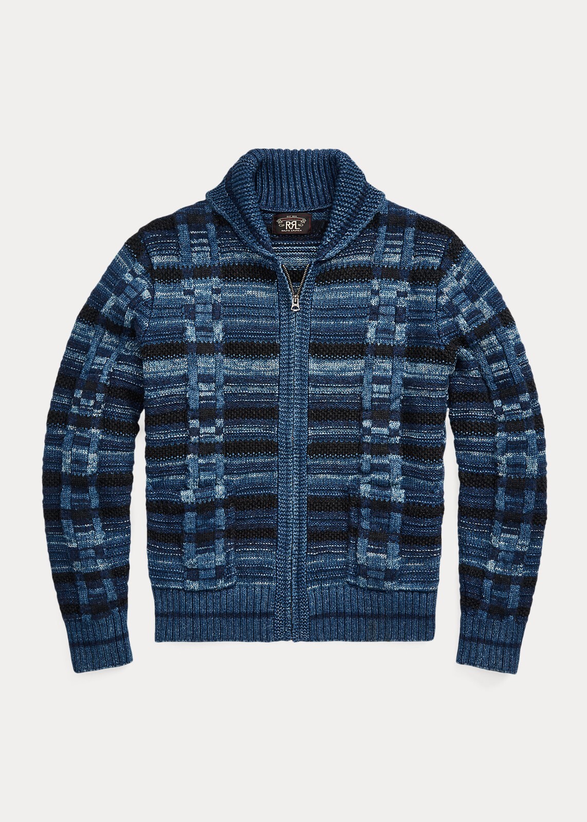 RRL 2019S/S 「 Indigo Cotton Baseball Jersey 」 Size:M NEW！ RRL Patchwork Camp Collar Shirt - Indigo | SON OF A STAG