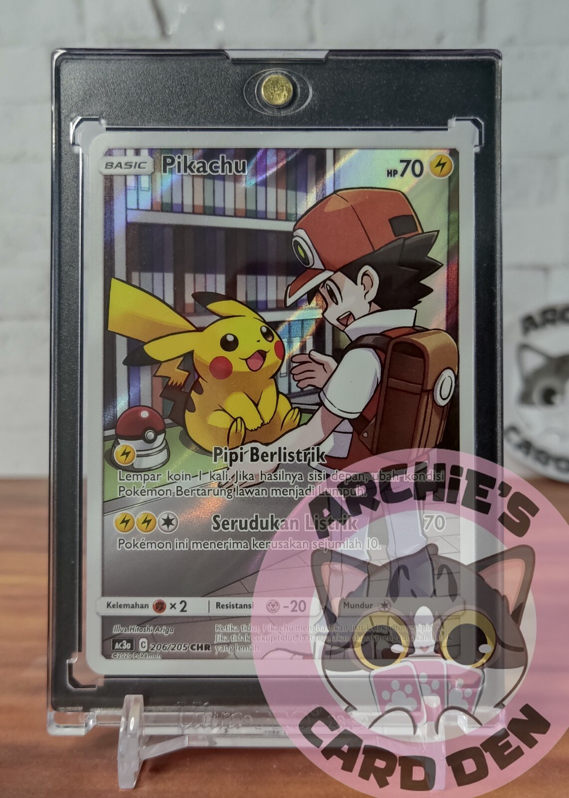Pokemon Card Indonesia Pikachu CHR Foil AC3a 206/205 CHR