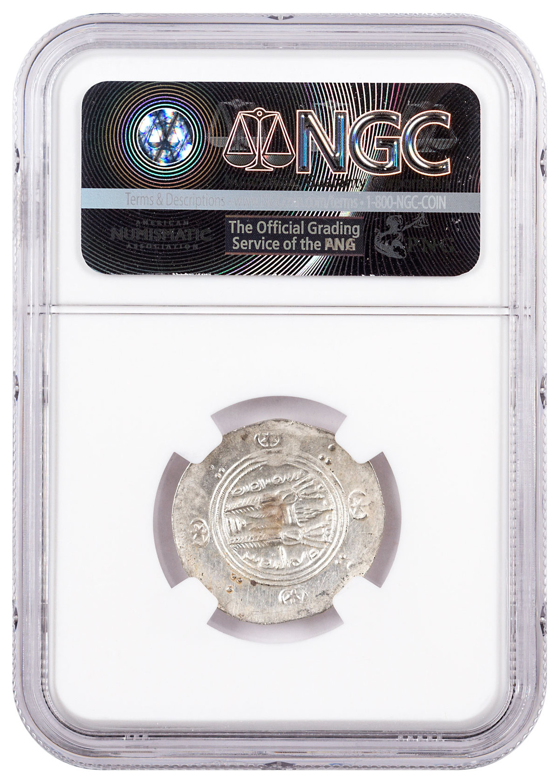 Tabaristan, Silver Hemidrachm Umar Silk Road Hoard NGC MS Story Vault SKU46885