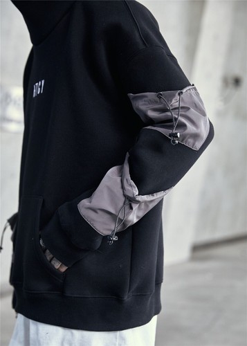 Niepce Black HTGY Hoodie Urban Techwear Japanese Streetwear Pullover Sweatshirt