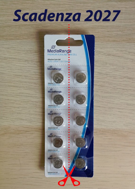 Mediarange Lr54  Ag10  Lr1130  -  5 Batterie A Bottone  -  1,5v Alcaline