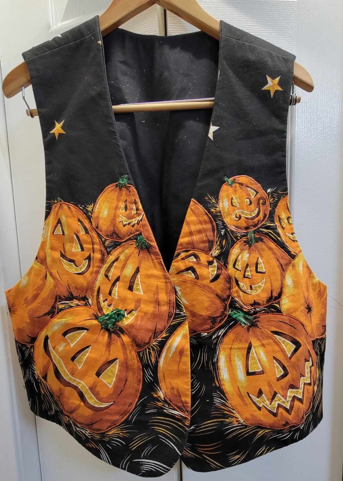 Vtg Halloween Vest Womens OS Reversible Handmade XL | eBay