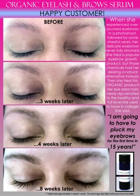 7 Before and After Best Organic Eyelash Growth Serum Safe for Eyebrows Fast Hair